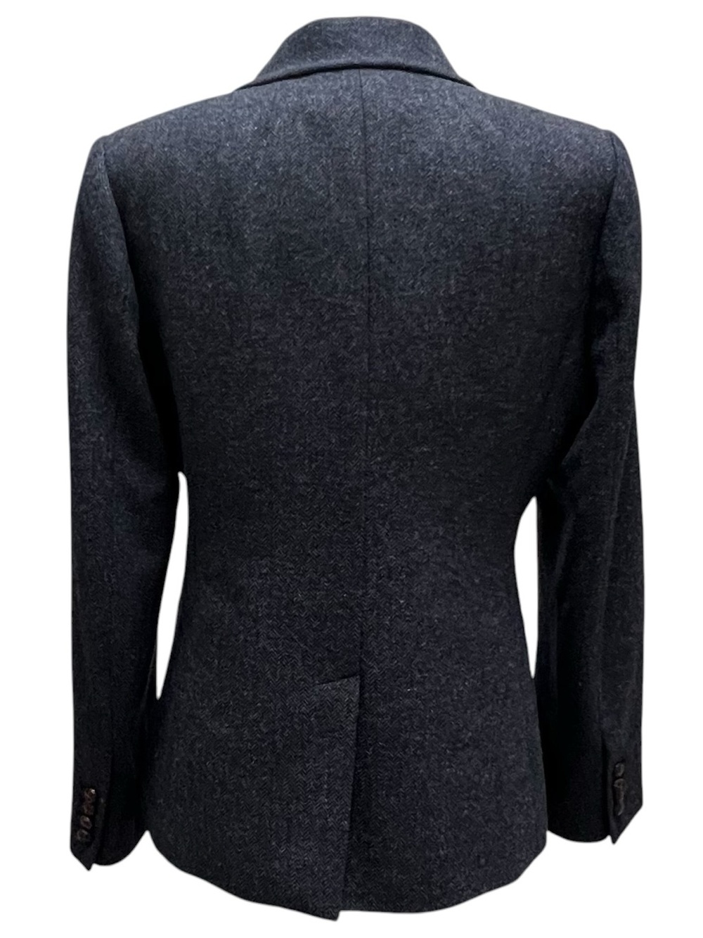 J.Crew Navy Herringbone Wool Blend Blazer Size 12 Preppy - Picture 5 of 16